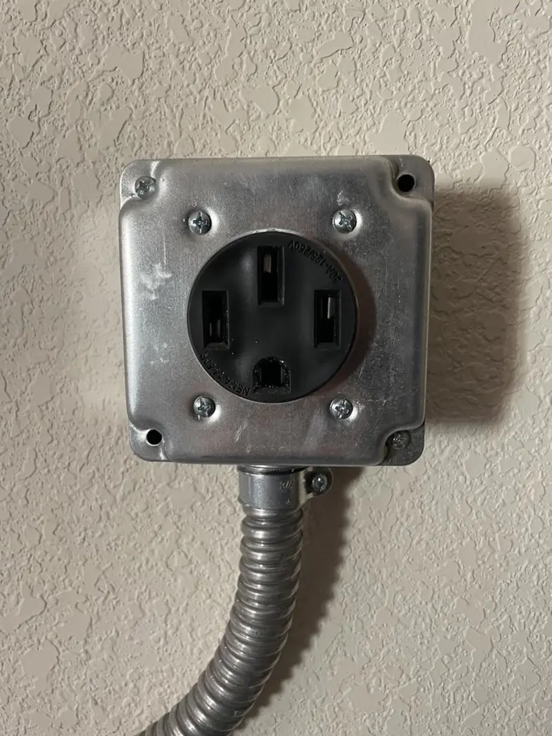 NEMA 14-50 outlet installed for Smart Home Electrical in Butler Beach